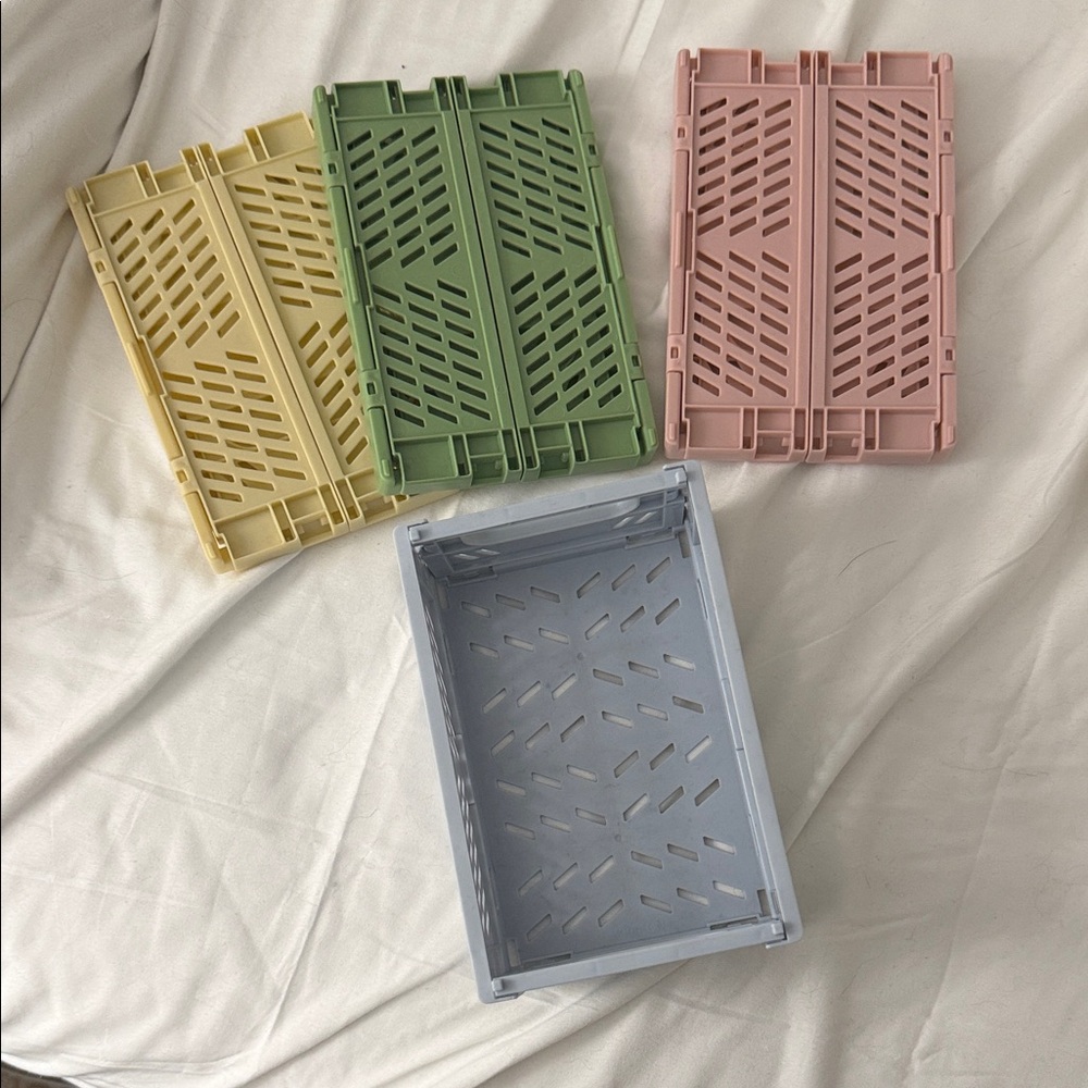Colorful small Foldable Storage Crates